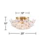 Watch A Video About the Possini Euro Filoli 20 Wide Gold Flower Ceiling Light