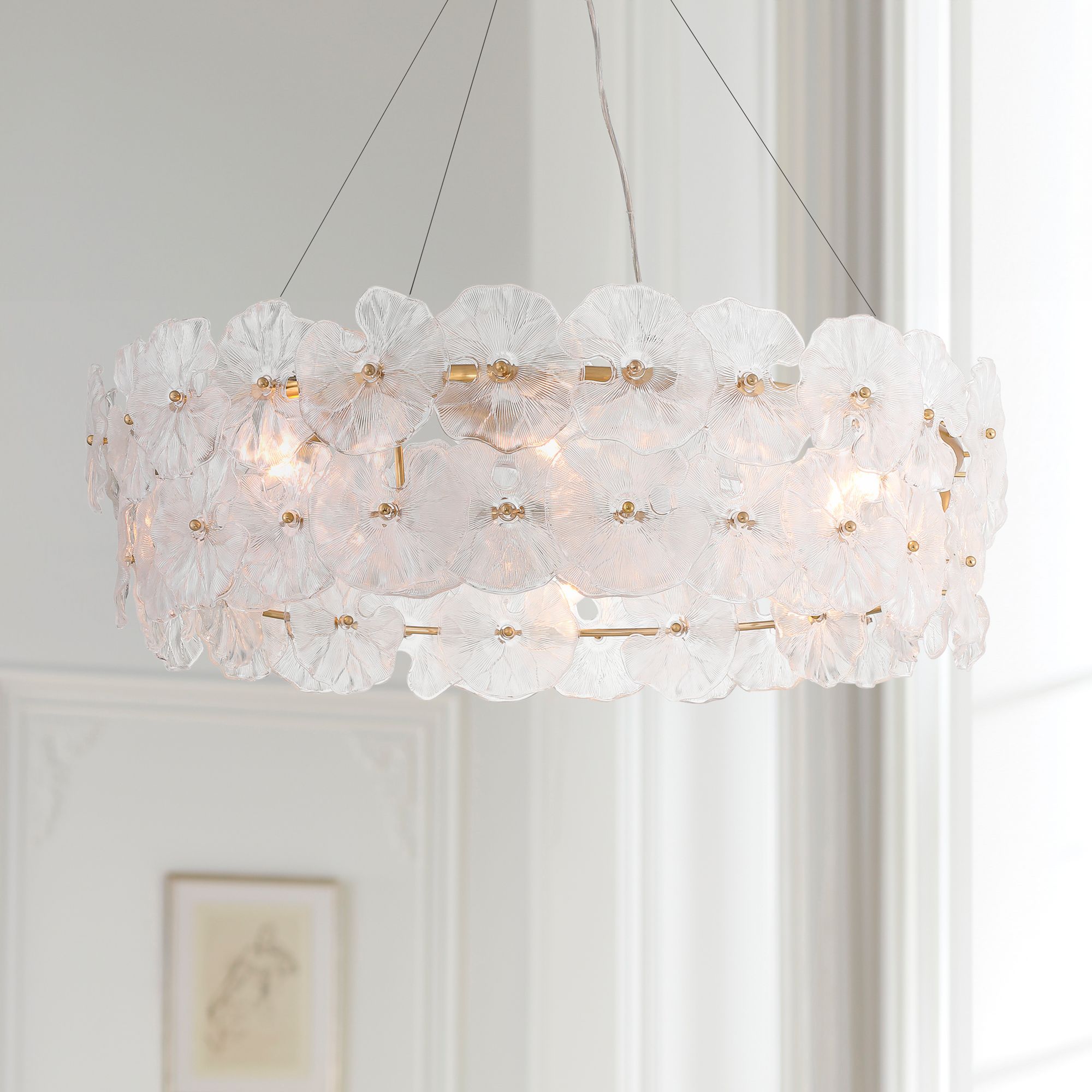 Watch A Video About the Possini Euro Filoli Satin Bronze 8 Light Ring Pendant