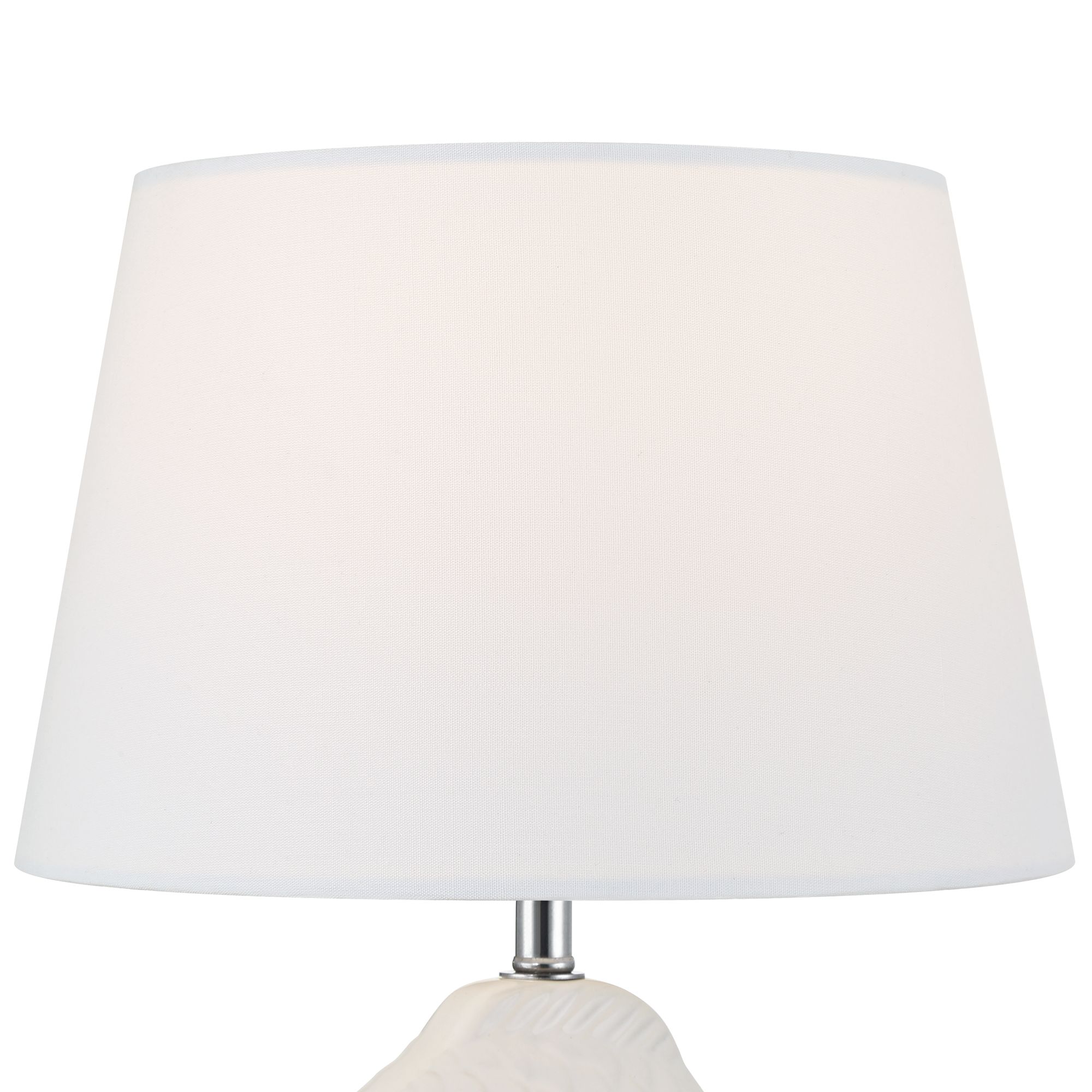 Image 3 Possini Euro Finely 13 1/2"H Tropical Fish White Ceramic Lamp Set of 2 more views