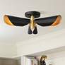 2_Possini Euro Finn 18" Wide 3-Light Black Gold Modern Ceiling Light