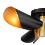 4_Possini Euro Finn 18" Wide 3-Light Black Gold Modern Ceiling Light more views