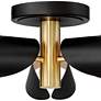 5_Possini Euro Finn 18" Wide 3-Light Black Gold Modern Ceiling Light more views