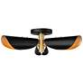 6_Possini Euro Finn 18" Wide 3-Light Black Gold Modern Ceiling Light more views