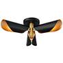 7_Possini Euro Finn 18" Wide 3-Light Black Gold Modern Ceiling Light more views