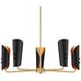 4_Possini Euro Finn 25" Wide Gold and Black 5-Light Modern Chandelier