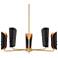 Possini Euro Finn 25" Wide Gold and Black 5-Light Modern Chandelier