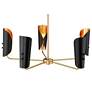 6_Possini Euro Finn 25" Wide Gold and Black 5-Light Modern Chandelier more views