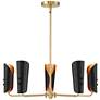 Watch A Video About the Possini Euro Finn 25 Wide Gold and Black 5-Light Chandelier