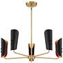 Watch A Video About the Possini Euro Finn 25 Wide Gold and Black 5-Light Chandelier