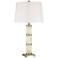 Possini Euro Fiona 29" Modern Brass and Alabaster Column Table Lamp