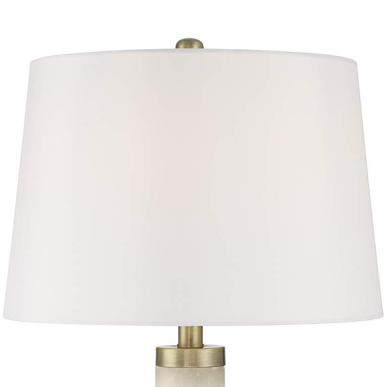 Image 3 Possini Euro Fiona 29" Modern Brass and Alabaster Column Table Lamp more views