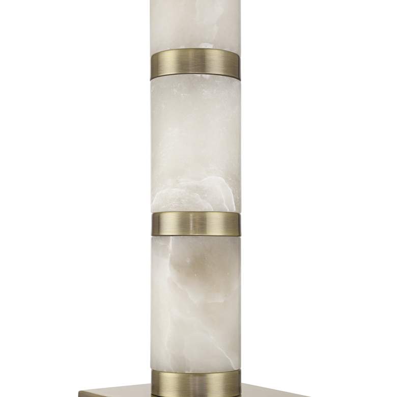 Image 6 Possini Euro Fiona 29" Modern Brass and Alabaster Column Table Lamp more views