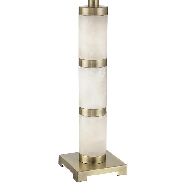 Image 7 Possini Euro Fiona 29" Modern Brass and Alabaster Column Table Lamp more views