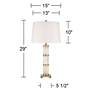 Possini Euro Fiona 29" Modern Brass and Alabaster Column Table Lamp