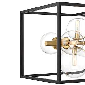 Image4 of Possini Euro Fitzgerald 38" Modern Black and Gold 12-Light Chandelier more views