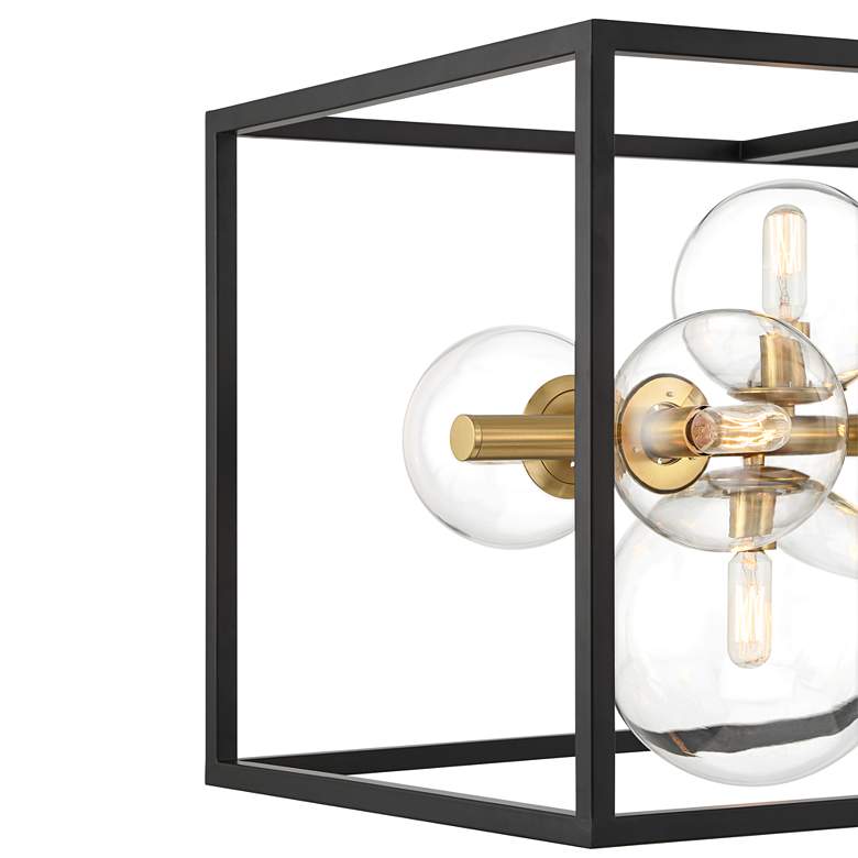 Image 4 Possini Euro Fitzgerald 38 inch Modern Black and Gold 12-Light Chandelier more views