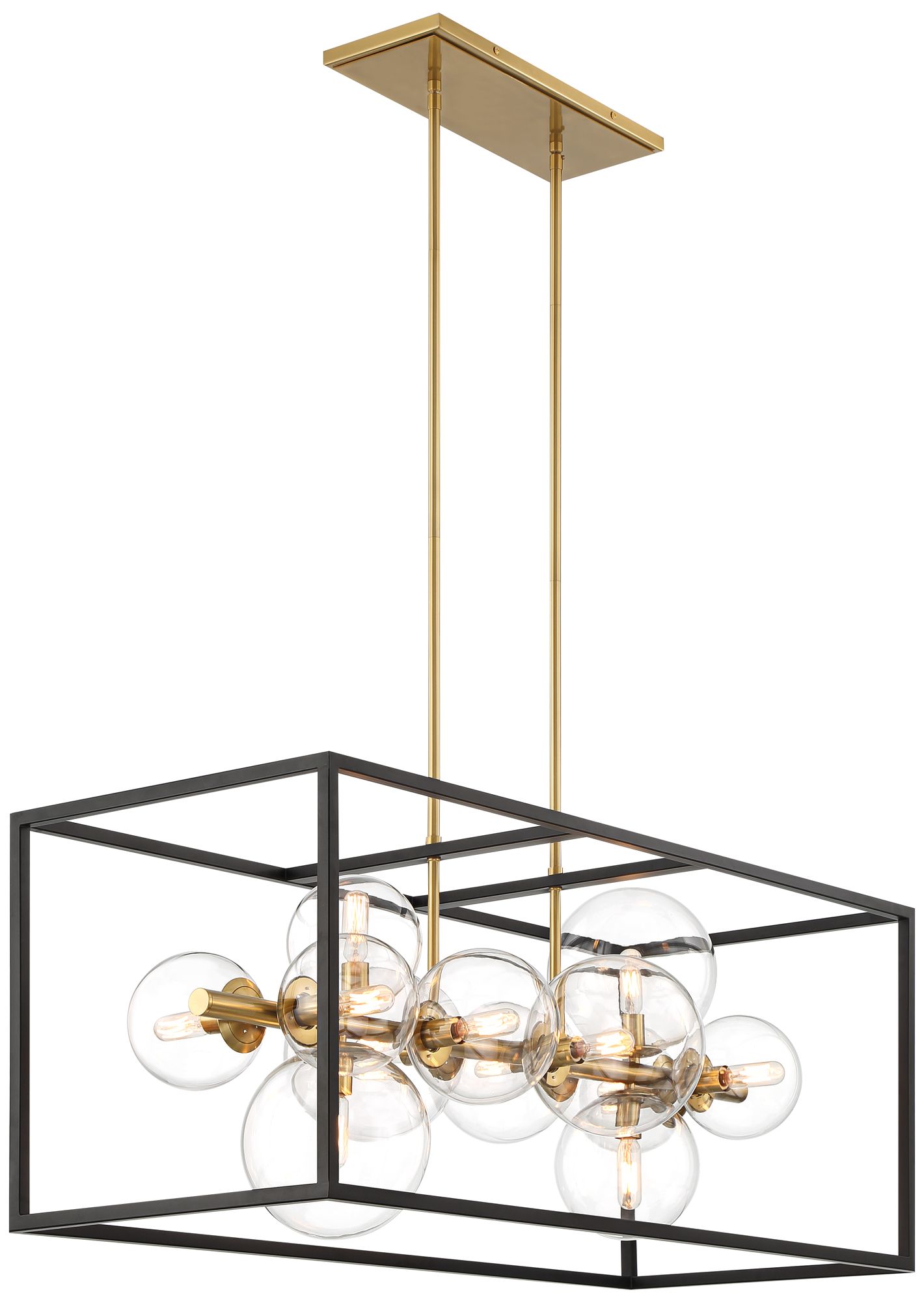 Watch A Video About the Fitzgerald Matte Black Gold 12 Light Chandelier