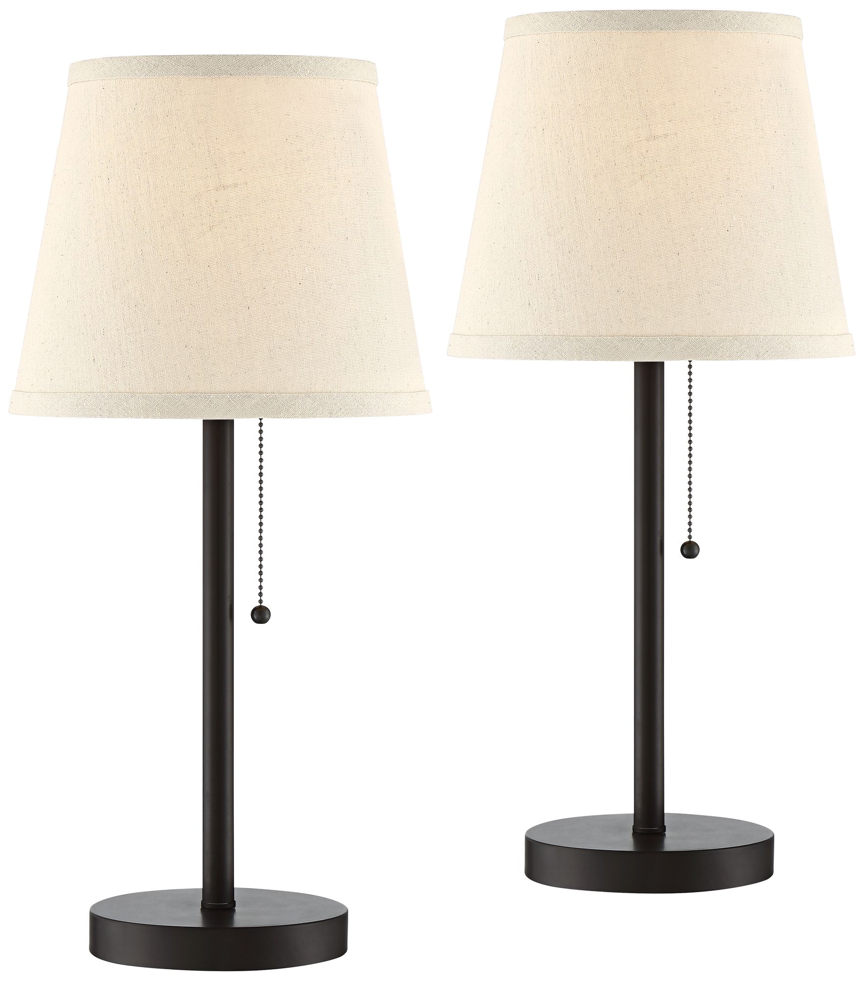 Image 2 Possini Euro Flesner 20" USB and Outlet Table Lamps Set of 2