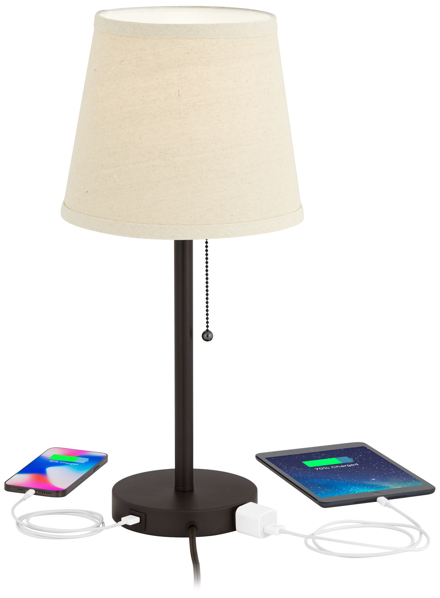 Image 3 Possini Euro Flesner 20" USB and Outlet Table Lamps Set of 2 more views
