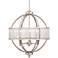 Possini Euro Florien 18 1/4" Wide Polished Nickel Chandelier