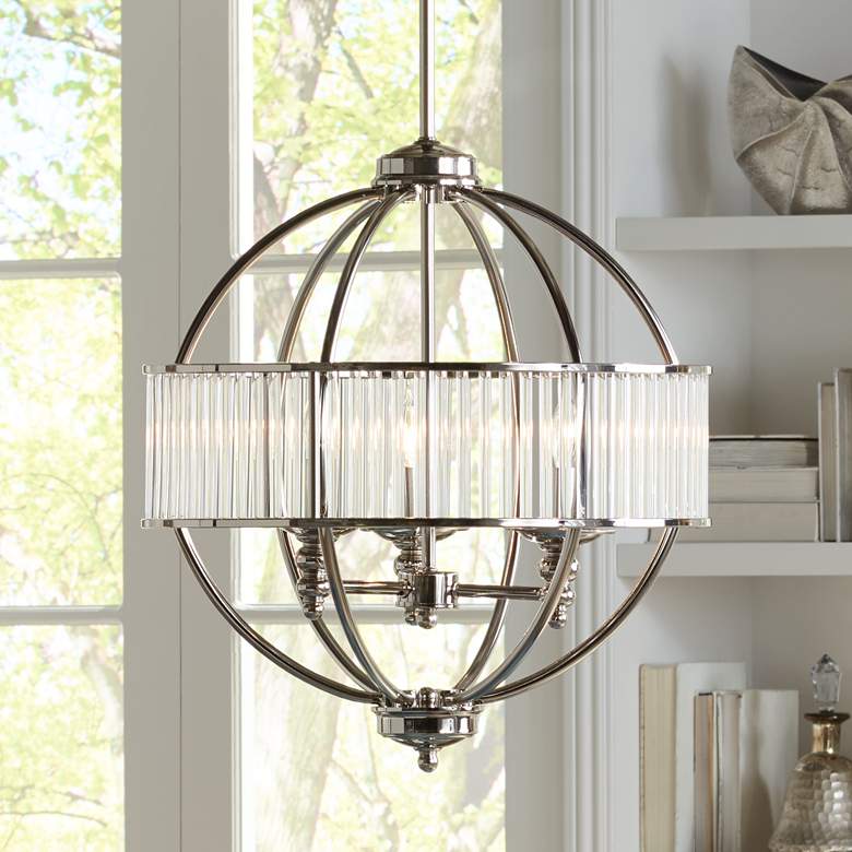 Image 1 Possini Euro Florien 18 1/4" Wide Polished Nickel Chandelier