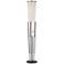 Possini Euro Flute 64" Black and White 2-Light Modern Floor Lamp