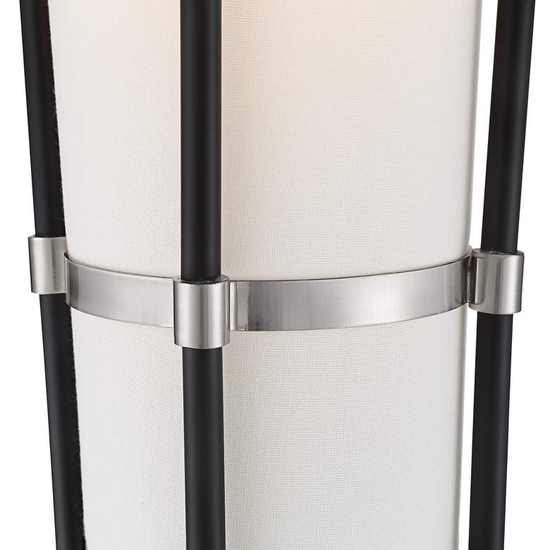 Image 4 Possini Euro Flute 64" Black and White 2-Light Modern Floor Lamp more views