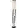 Possini Euro Flute 64" Satin Black Floor Lamp with Smart Socket