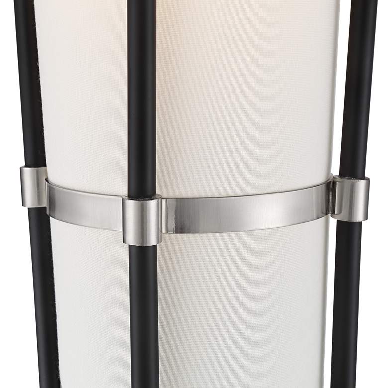 Image 3 Possini Euro Flute 64 inch Satin Black Floor Lamp with Smart Socket more views