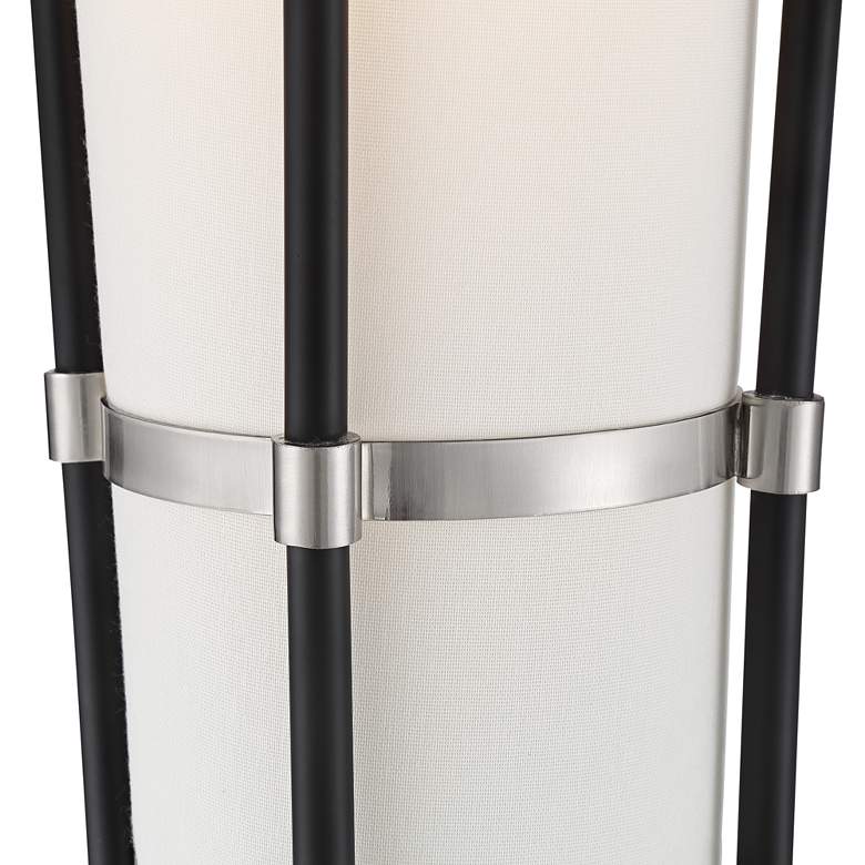 Image 4 Possini Euro Flute 64" Satin Black Floor Lamp with Smart Socket more views