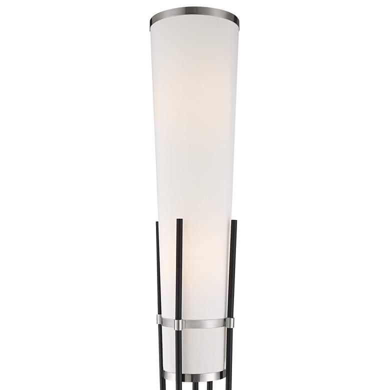 Image 4 Possini Euro Flute 64 inch Satin Black Floor Lamp with Smart Socket more views