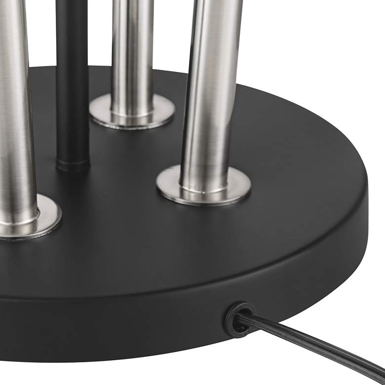 Image 5 Possini Euro Flute 64 inch Satin Black Floor Lamp with Smart Socket more views