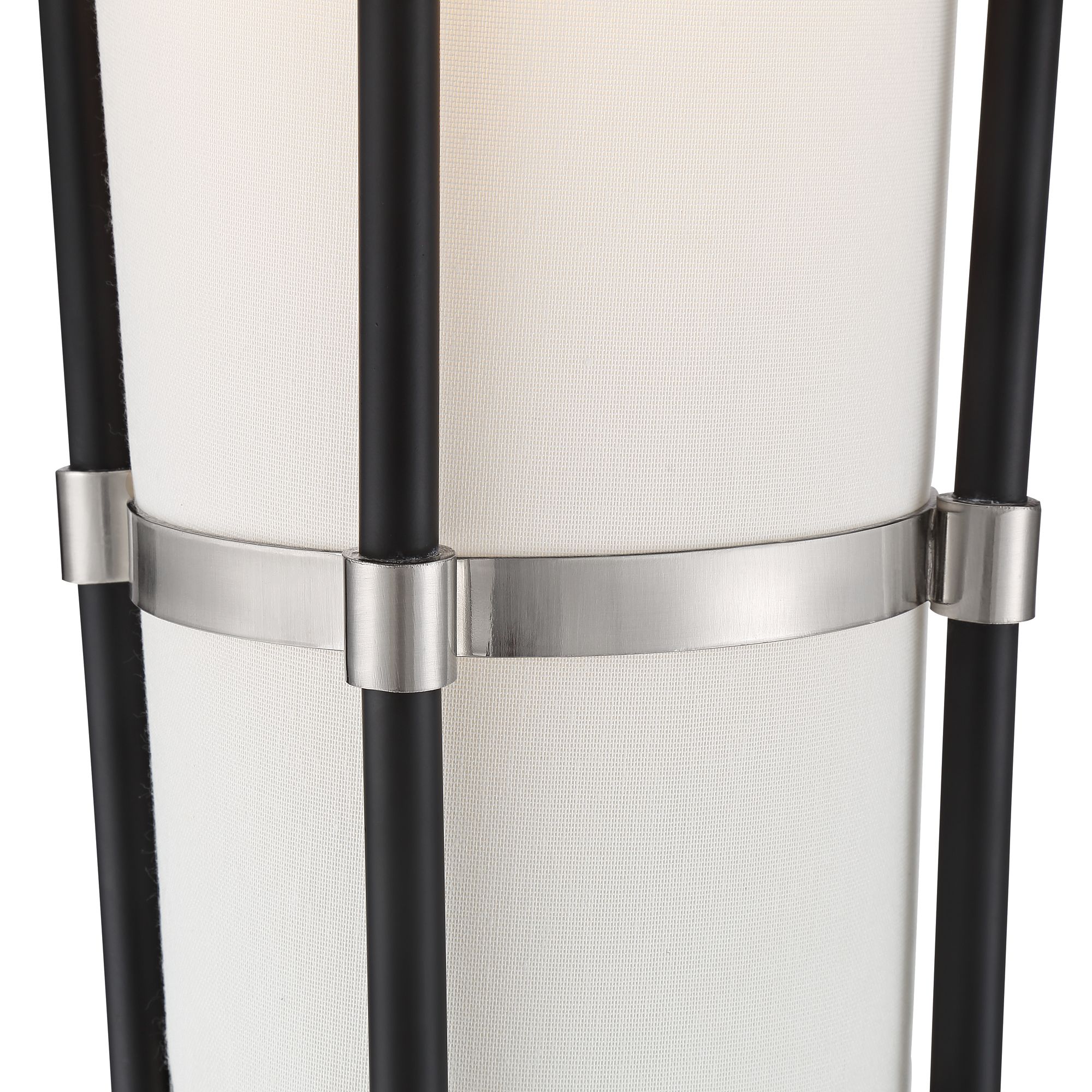 Thumbnail2 of Possini Euro Flute 68 1/2" Satin Black 2-Light Floor Lamp with Riser more views