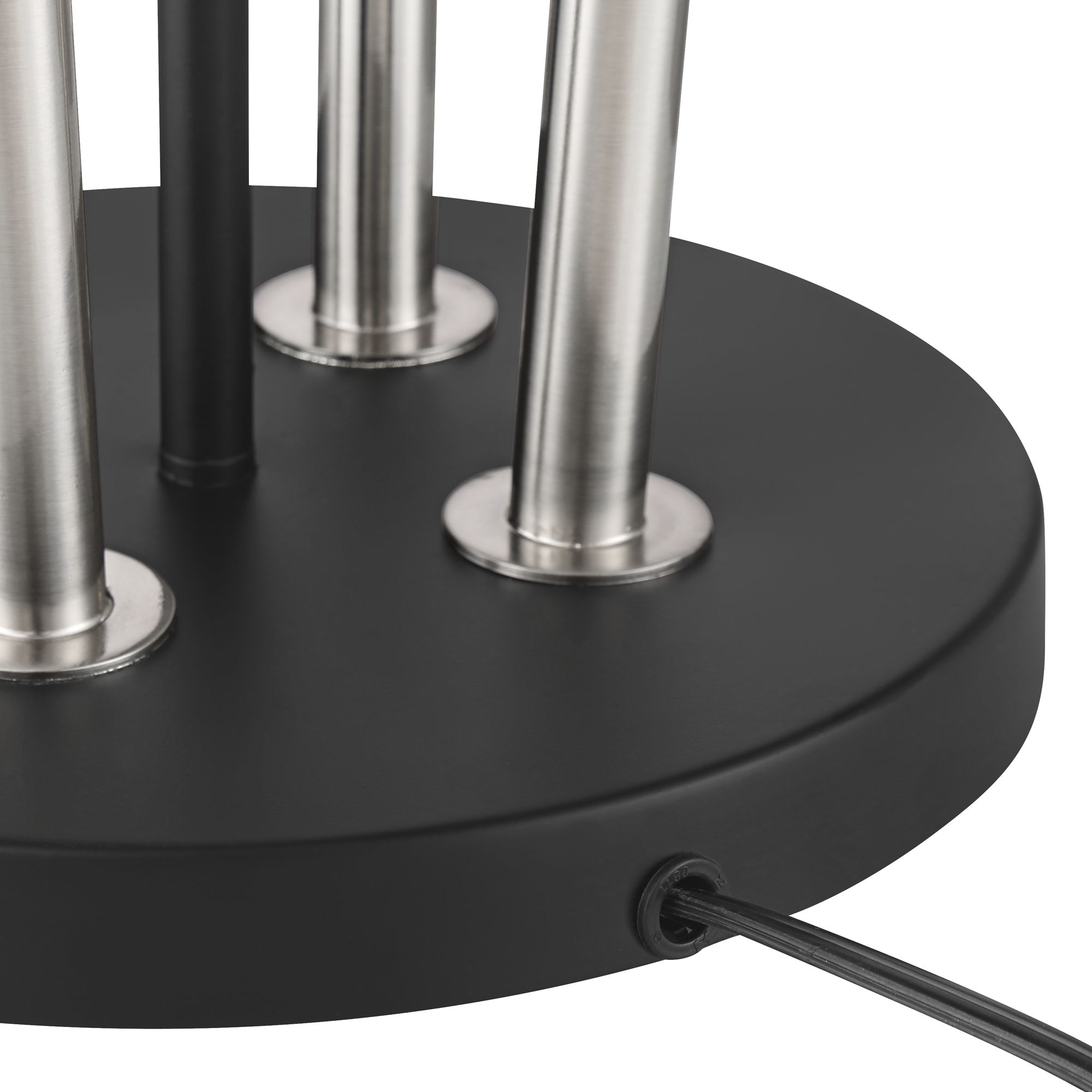 Thumbnail4 of Possini Euro Flute 68 1/2" Satin Black 2-Light Floor Lamp with Riser more views