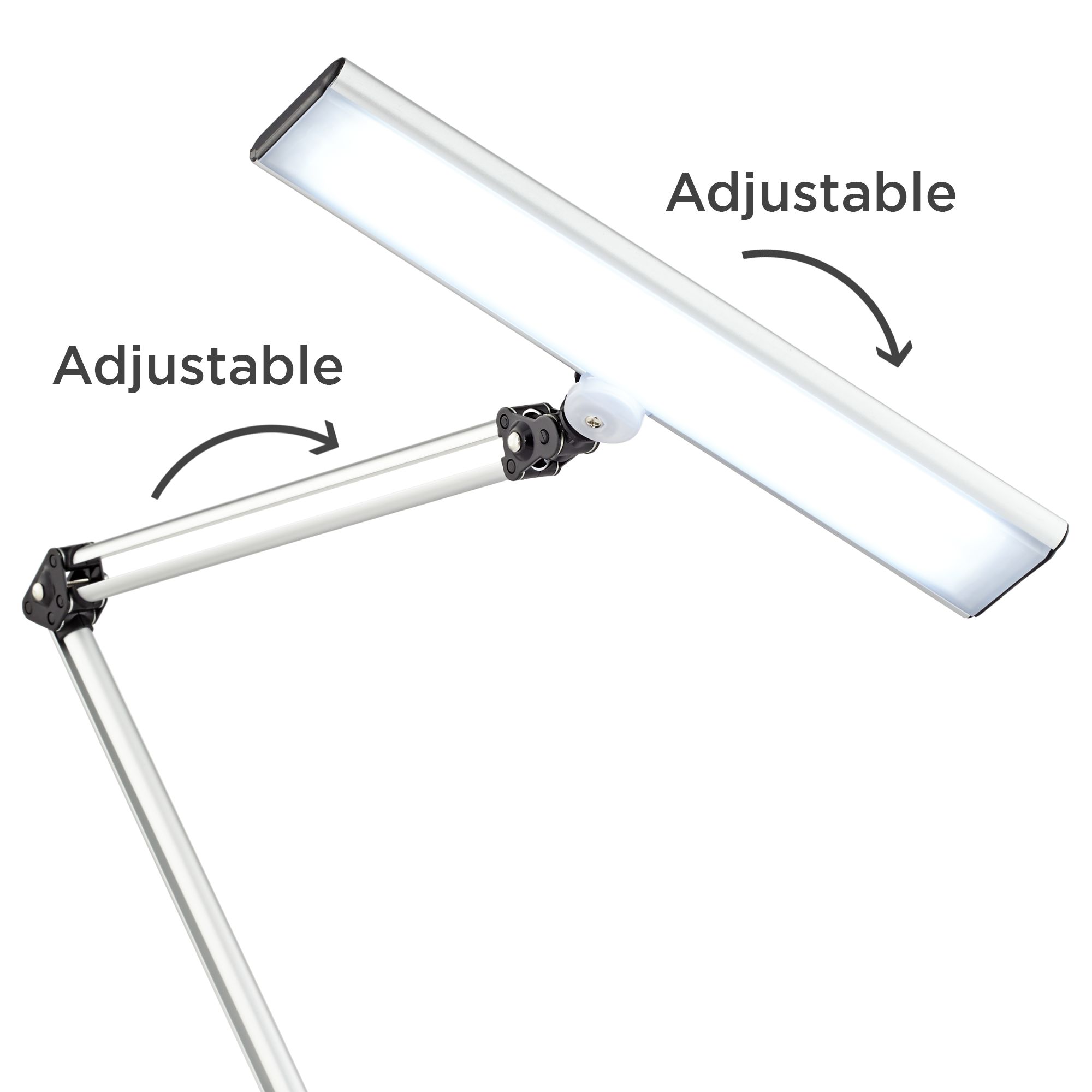 Image 6 Possini Euro Flynn Adjustable LED Desk Lamp with USB Port and Phone Cradle more views