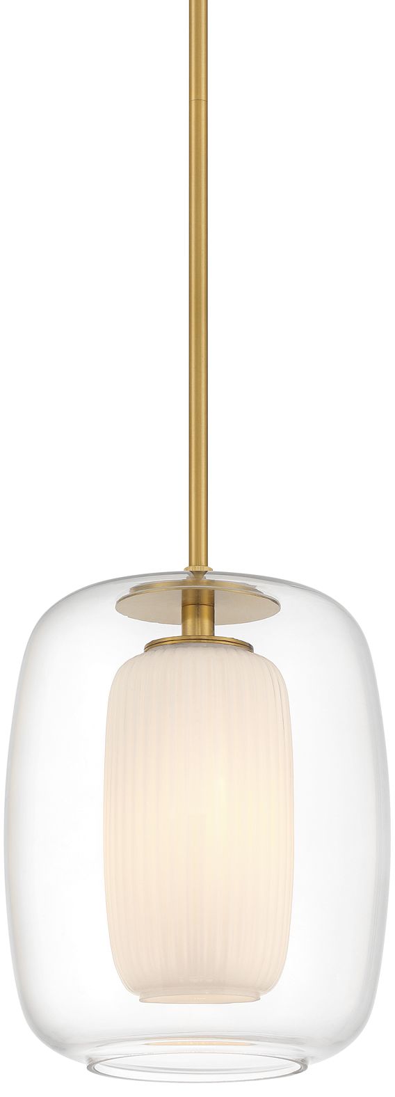 Image 3 Possini Euro Forli 9" Wide Soft Gold and Glass Mini Pendant Light