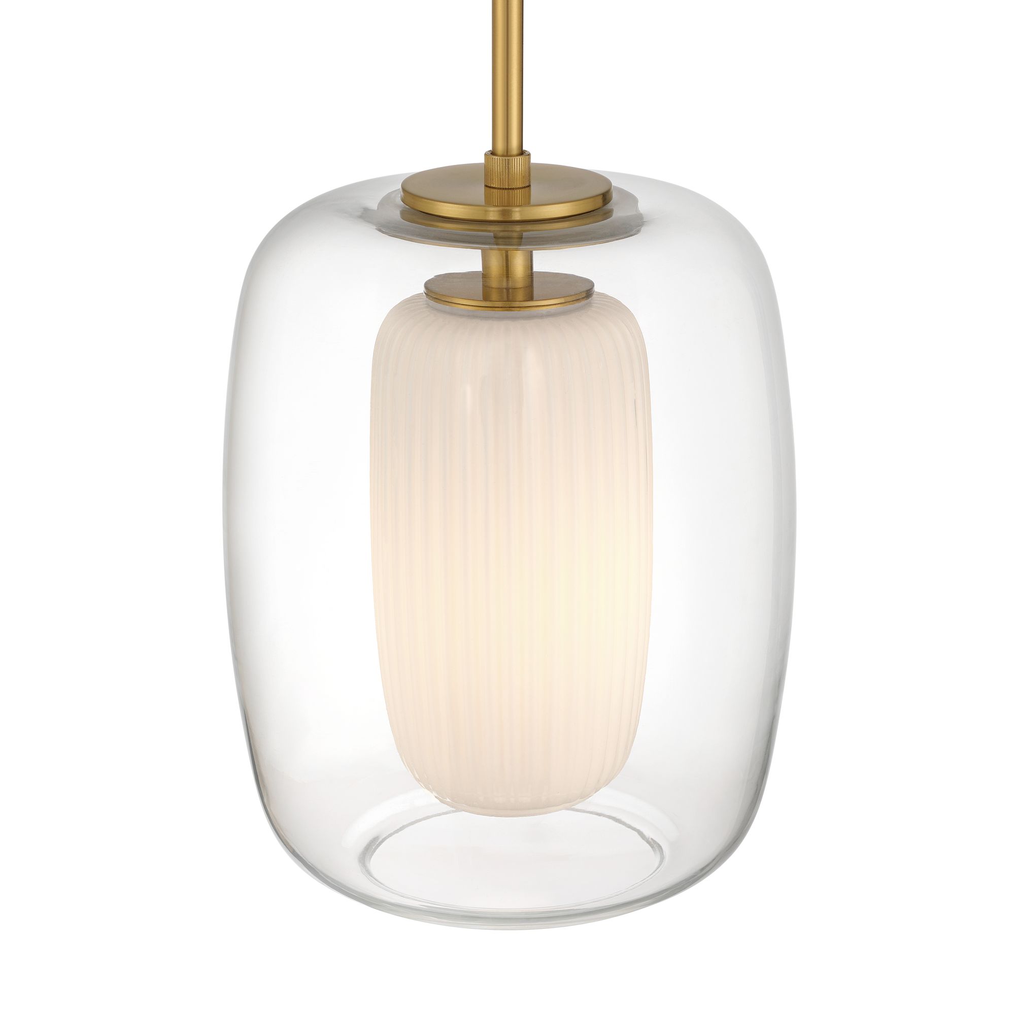 Image 5 Possini Euro Forli 9" Wide Soft Gold and Glass Mini Pendant Light more views