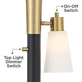 Image5 of Possini Euro Fortuna 72 1/2" Torchiere Floor Lamp with Reading Light more views