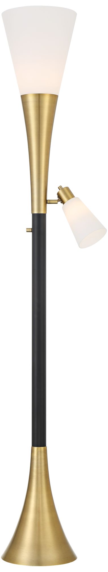 Possini Euro Fortuna 72 1/2" Torchiere Floor Lamp with Reading Light Image 2