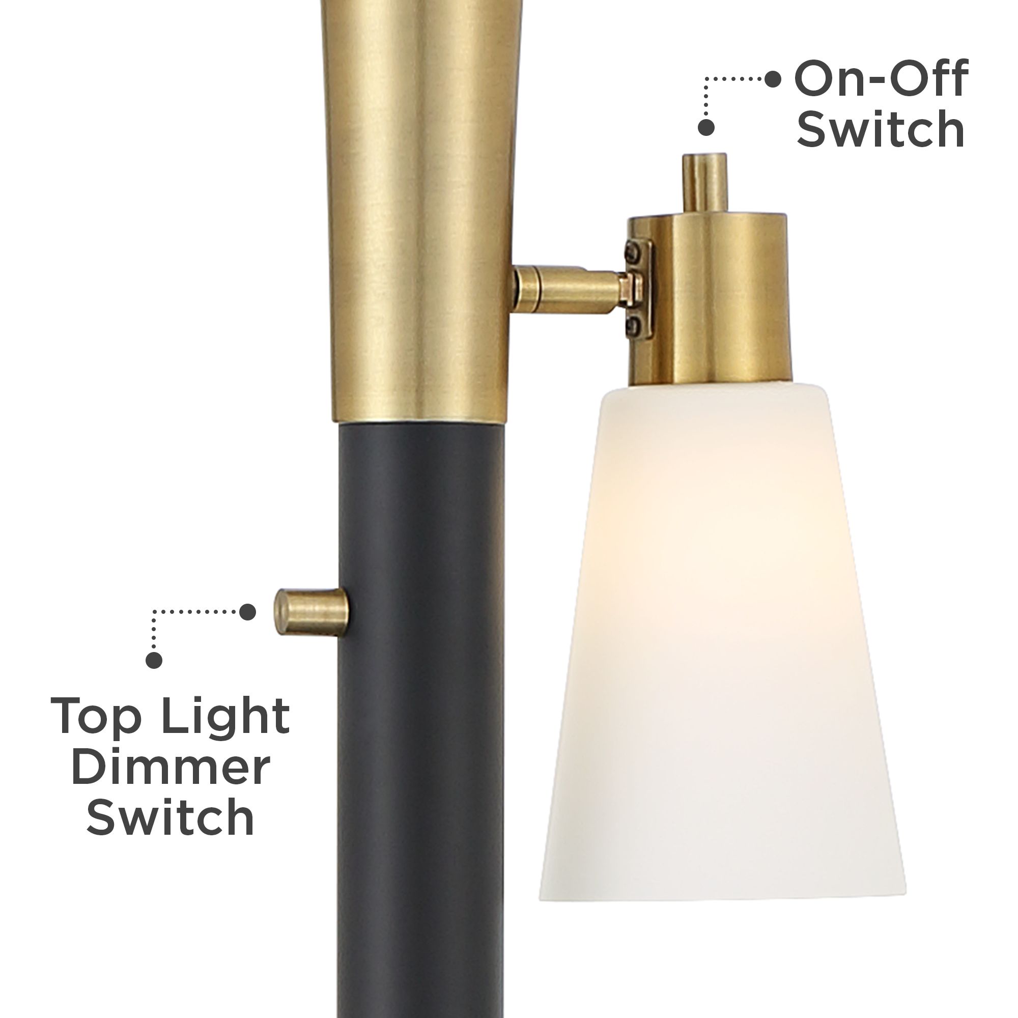 Possini Euro Fortuna 72 1/2" Torchiere Floor Lamp with Reading Light Image 5