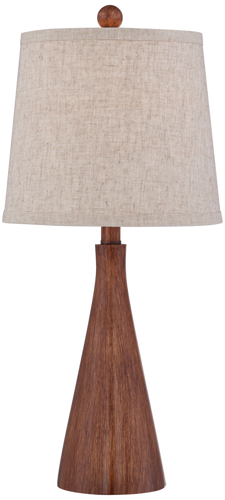 Image 3 Possini Euro Fraiser 23 1/2" High Tapered Faux Wood Modern Table Lamp