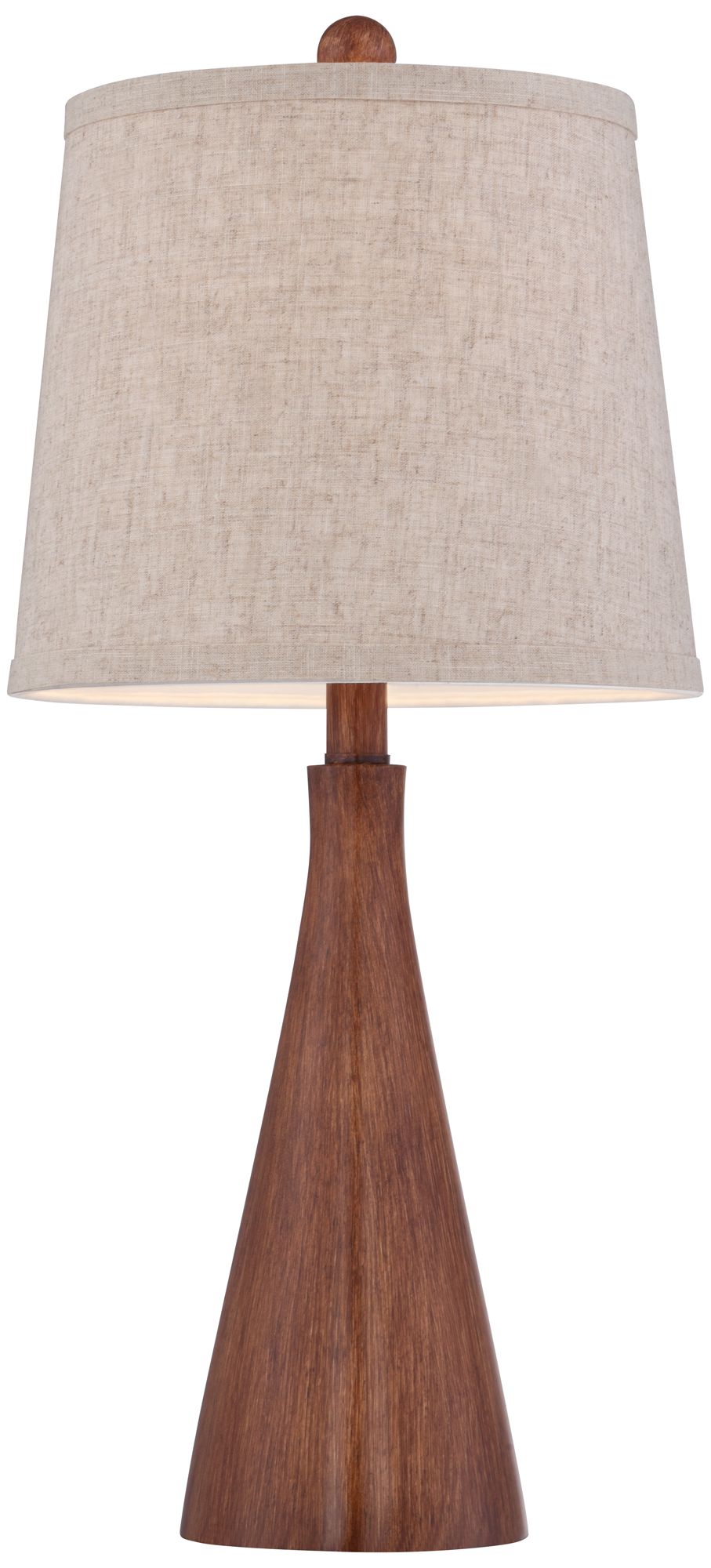 Image 7 Possini Euro Fraiser 23 1/2" High Tapered Faux Wood Modern Table Lamp more views