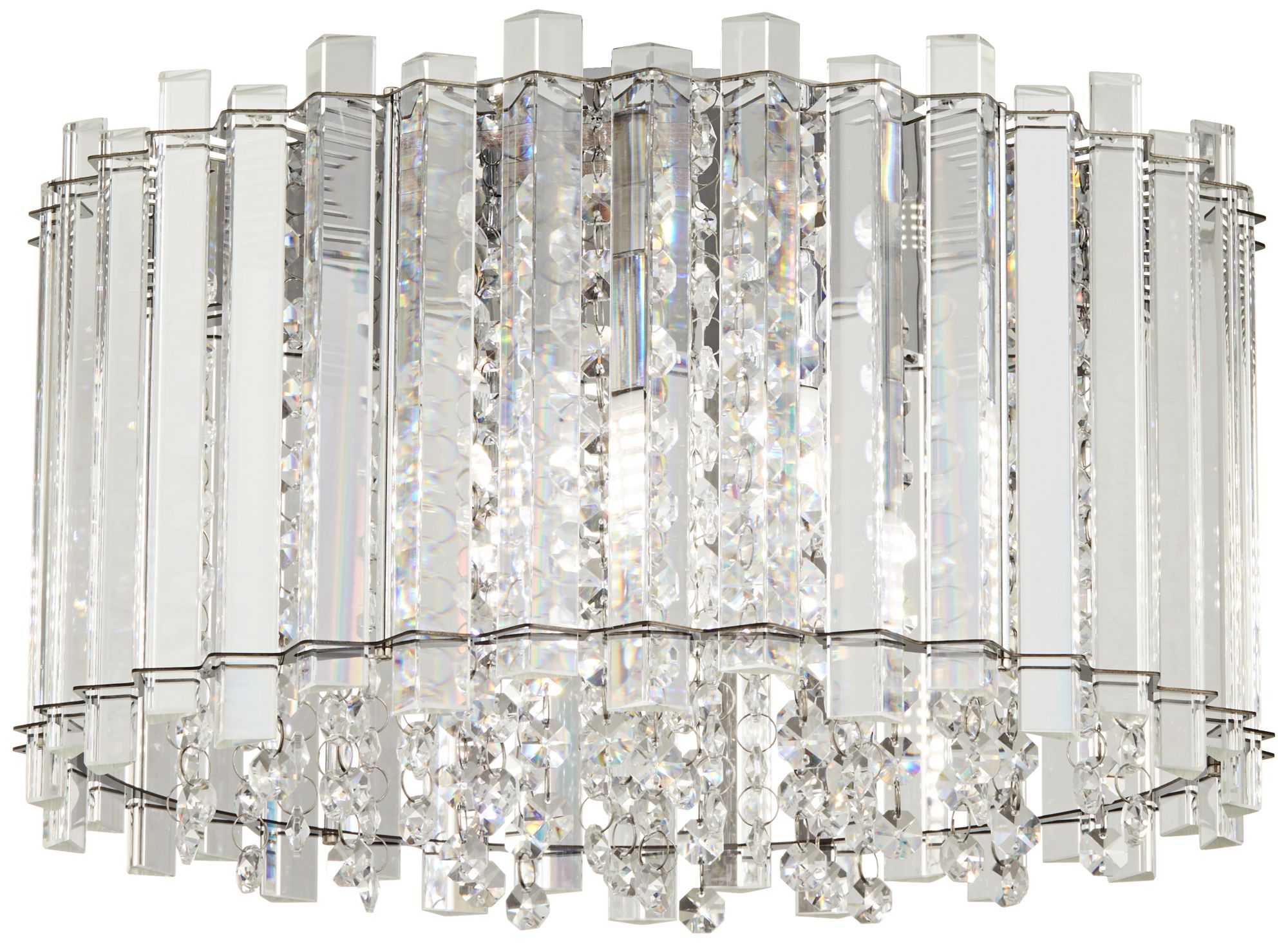Image 3 Possini Euro Francesca 14" Wide Clear Crystal LED Ceiling Light