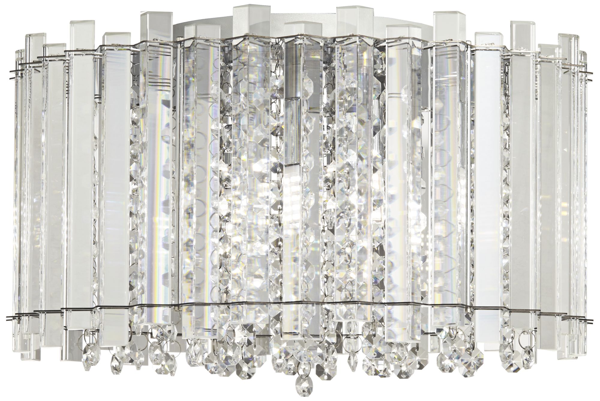 Image 6 Possini Euro Francesca 14" Wide Clear Crystal LED Ceiling Light more views