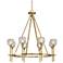 Possini Euro Francie 32" 8-Light Crystal Glass Gold Ring Chandelier