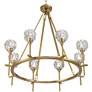 Watch A Video About the Francie Soft Gold 8 Light Ring Pendant