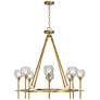 Watch A Video About the Francie Soft Gold 8 Light Ring Pendant