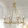 Watch A Video About the Francie Soft Gold 8 Light Ring Pendant