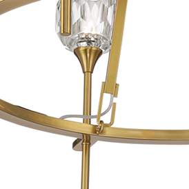 Image4 of Possini Euro Francie 32" Wide Soft Gold 8-Light Ring Pendant more views