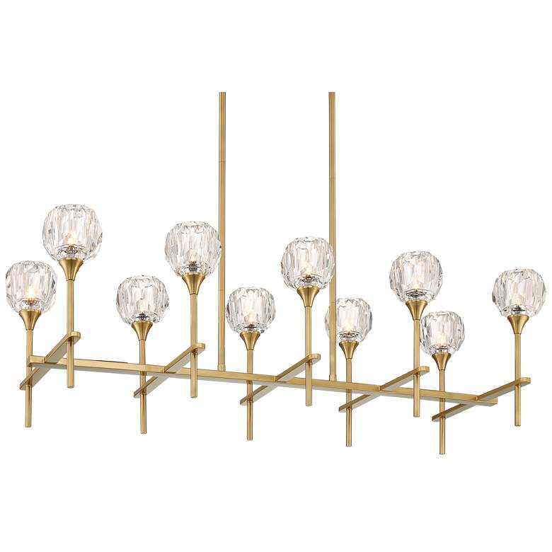 Image 2 Possini Euro Francie 41 3/4 inch Gold 10-Light Modern Island Chandelier